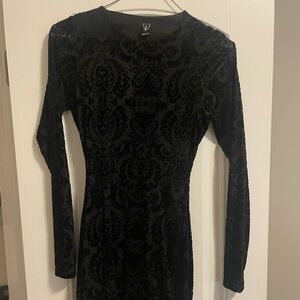 Elegant Black Velvet Dress